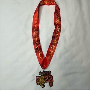 Walt Disney Year of the Tiger 2022 Race Medal- Red & Gold
